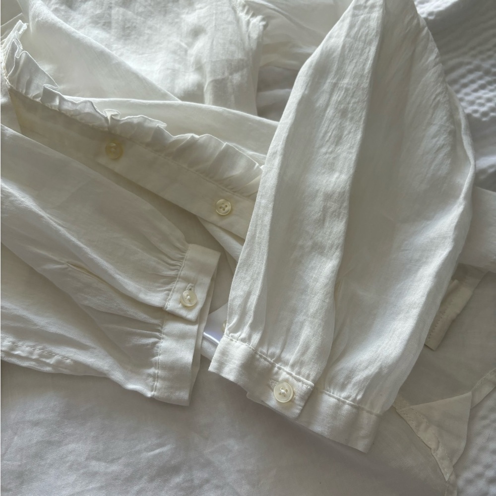 Trovata White Cotton Ramie Coastal Shirt - Picture 11 of 12